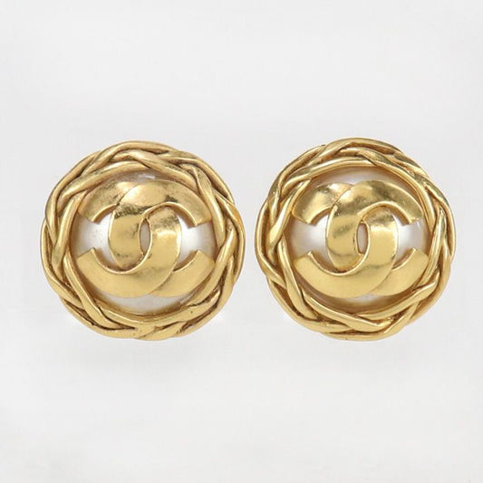 Chanel Vintage Earrings 021000 Earrings Metal Ladies