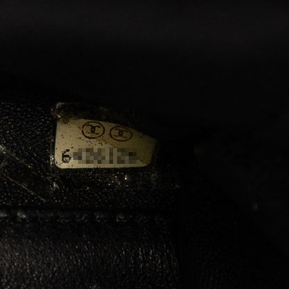 Chanel Matelasse Mini Boston Bag Handbag A15685 Black Caviar Skin Patent