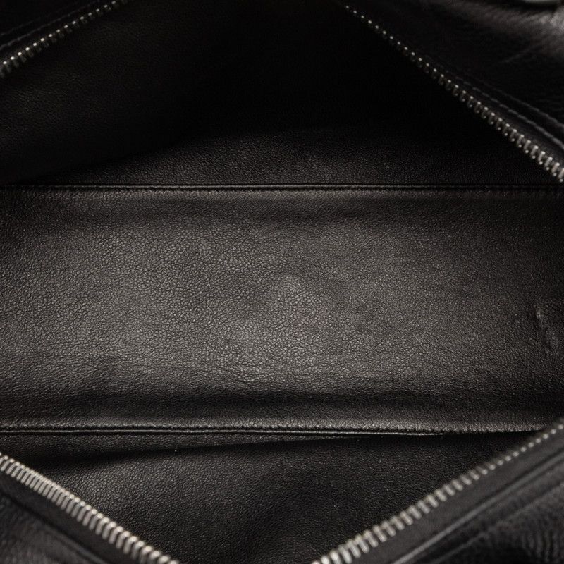 Chanel Matelasse Mini Boston Bag Handbag A15685 Black Caviar Skin Patent