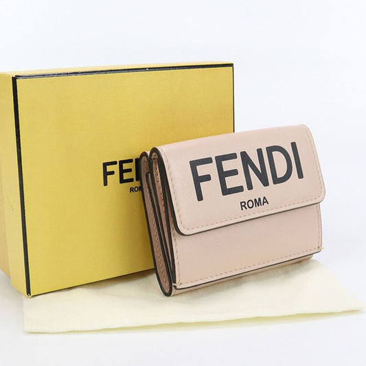Fendi ROMA 8m0395 Tri-fold Wallet Leather Women