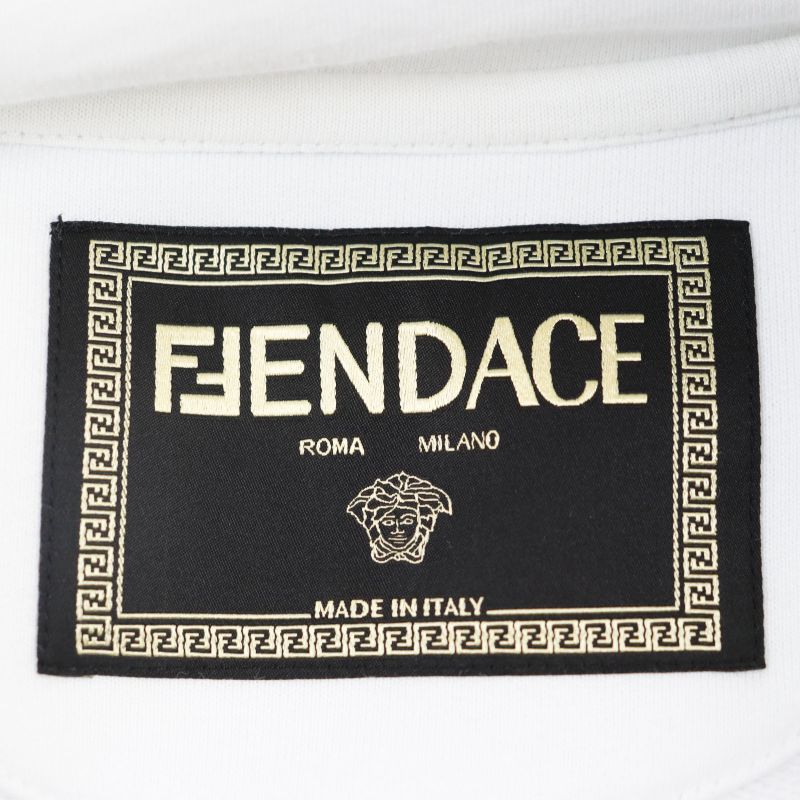 Fendace 22SS Fy1143 AKDU 100% Cotton Fendi Versace Fendi Versace Logo Embroidery