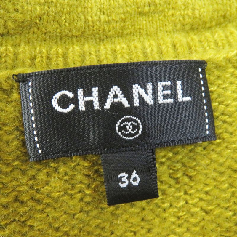 CHANEL 22AW P73835 Silk-cashmere Blend Knitted Cardigan With Coco Mark Buttons
