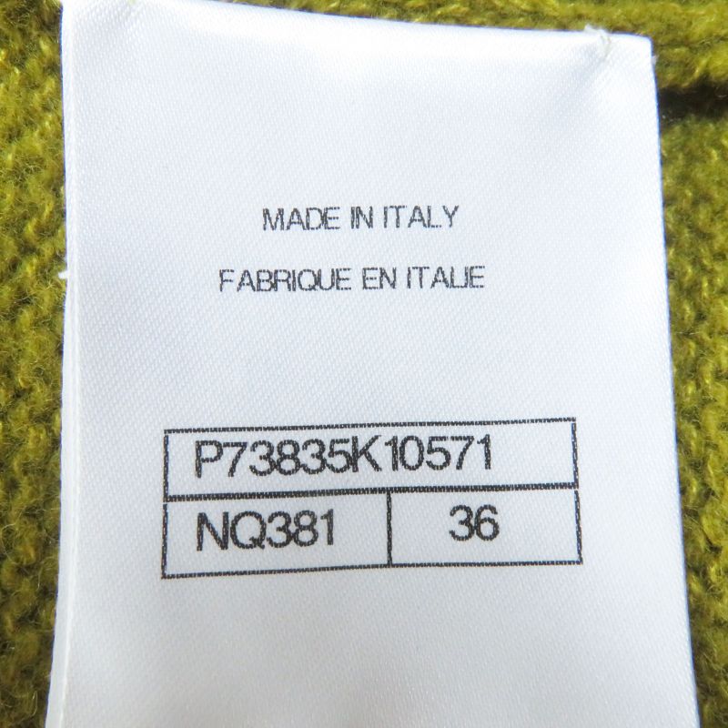 CHANEL 22AW P73835 Silk-cashmere Blend Knitted Cardigan With Coco Mark Buttons