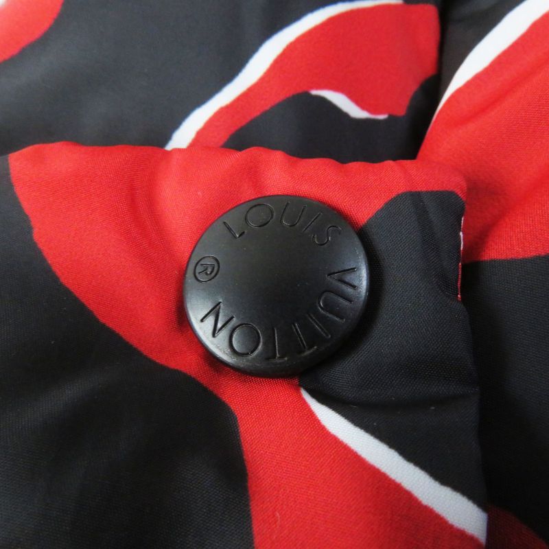 Louis Vuitton URS Fischer 21SS Tufted Monogram Down Jacket Black Red 38 Made