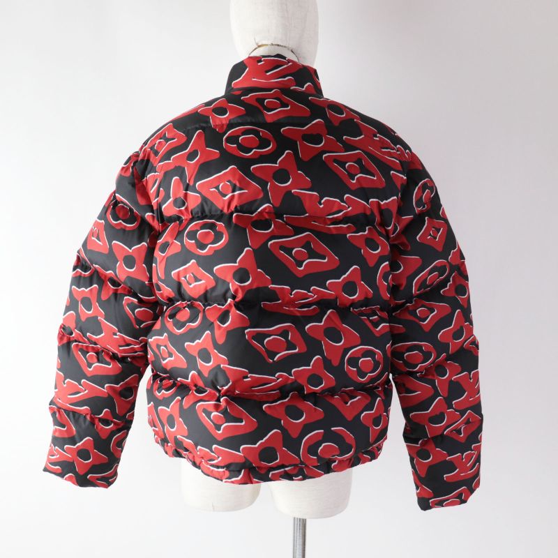 Louis Vuitton URS Fischer 21SS Tufted Monogram Down Jacket Black Red 38 Made