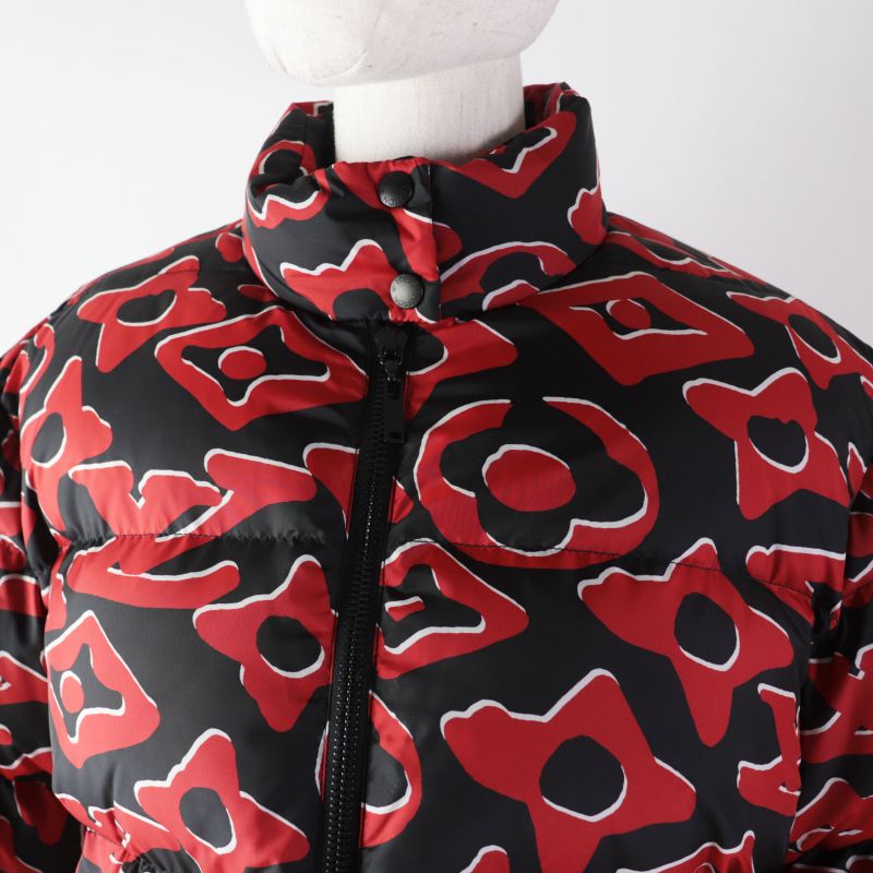 Louis Vuitton URS Fischer 21SS Tufted Monogram Down Jacket Black Red 38 Made