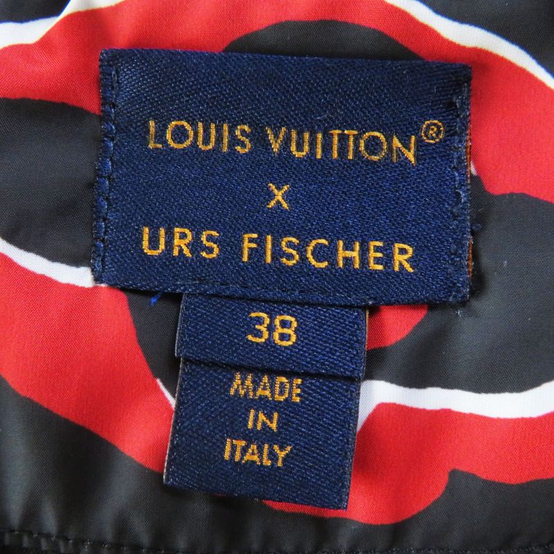 Louis Vuitton URS Fischer 21SS Tufted Monogram Down Jacket Black Red 38 Made