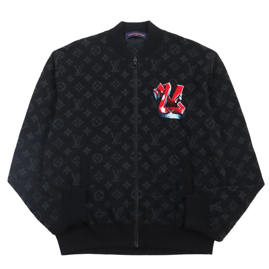 Louis Vuitton 22AW 1aa4xt LV Graffiti Zip Blouson Monogram Knit Blouson Jacket