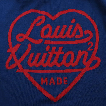 Louis Vuitton NIGO 2022 Intarsia Heart Turtleneck Sweater Knit Navy XS Made In