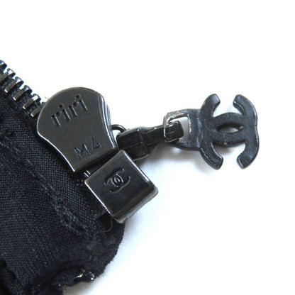 CHANEL 09P P35534 Coco Mark Zip Top With Lame Thread Zip Cardigan Blackish 34