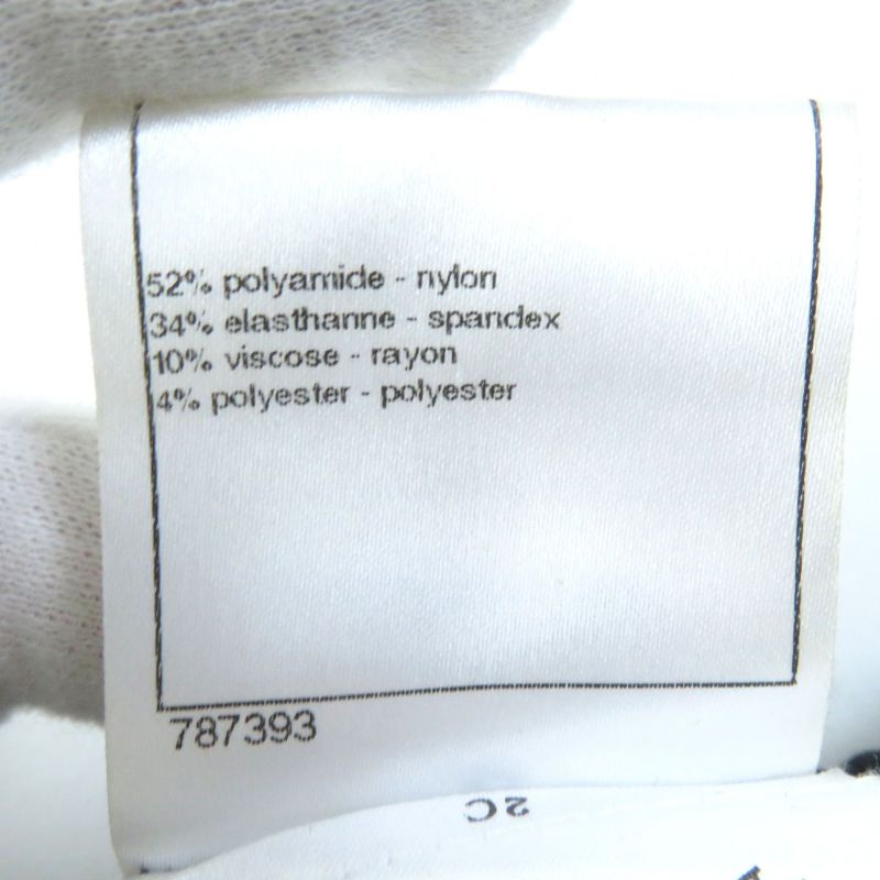 CHANEL 09P P35534 Coco Mark Zip Top With Lame Thread Zip Cardigan Blackish 34