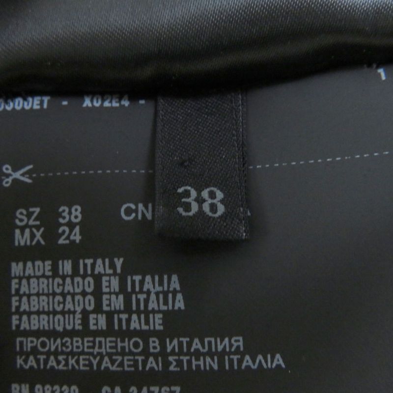 Prada 2017 Mouton Coat With Belt And Hood Black 38 Genuine