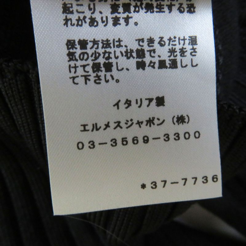 Hermes 23AW 3h2641dx Wool Silk Cashmere Long Sleeve Knit Pullover Black 34