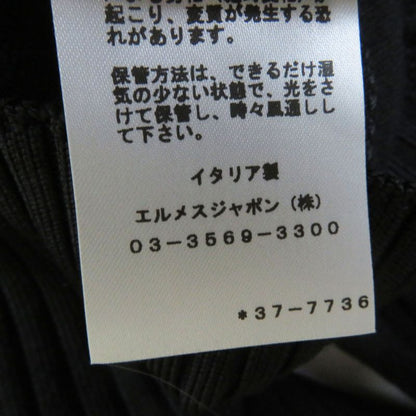 Hermes 23AW 3h2641dx Wool Silk Cashmere Long Sleeve Knit Pullover Black 34