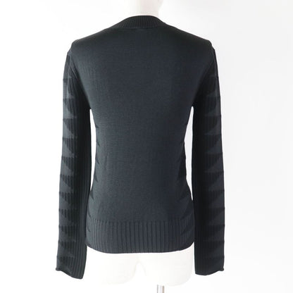 Hermes 23AW 3h2641dx Wool Silk Cashmere Long Sleeve Knit Pullover Black 34