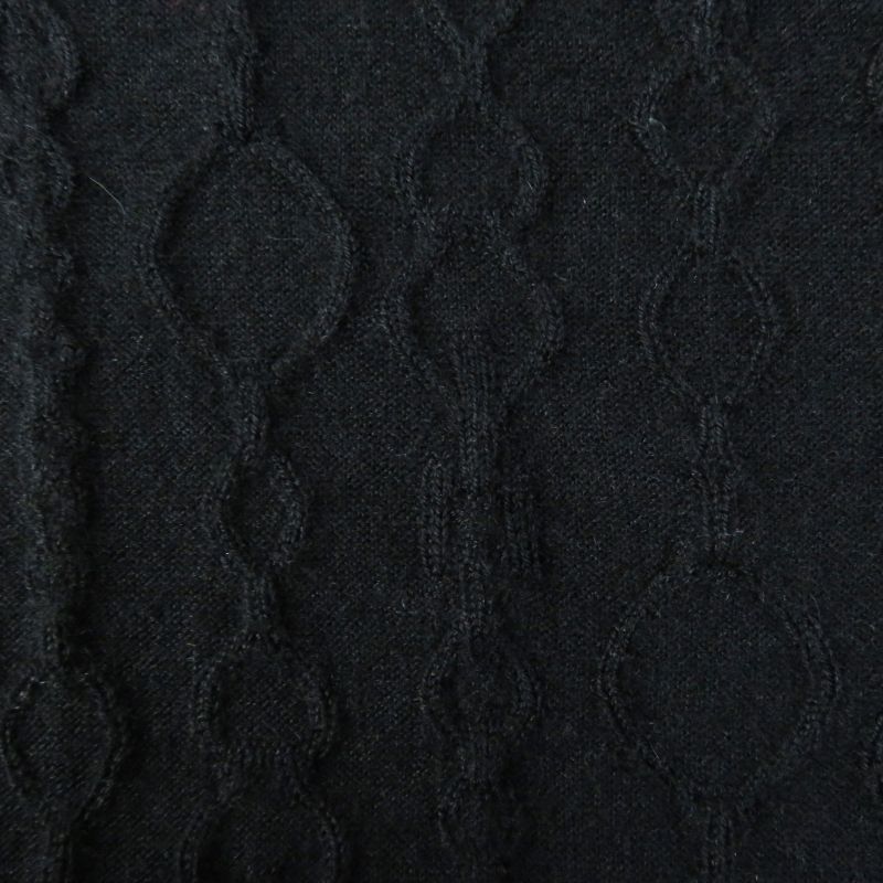 Hermes 23AW 3h2619da De Les Bucles Cashmere Silk Long Sleeve Knit Black 34