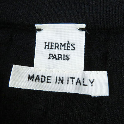 Hermes 23AW 3h2619da De Les Bucles Cashmere Silk Long Sleeve Knit Black 34