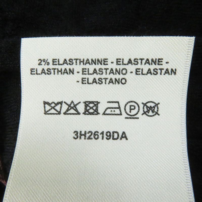 Hermes 23AW 3h2619da De Les Bucles Cashmere Silk Long Sleeve Knit Black 34