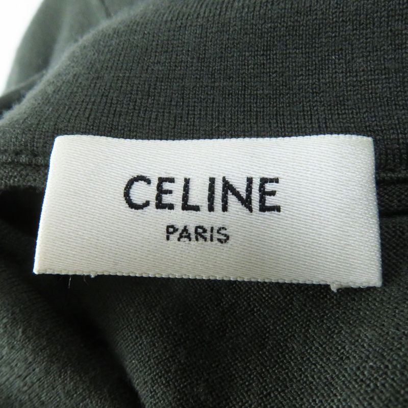 Celine 2x561453l Wool Cashmere Carriage Embroidery Gold Button Long Sleeve