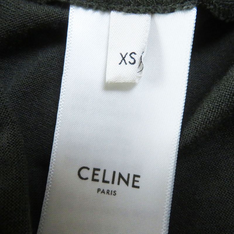 Celine 2x561453l Wool Cashmere Carriage Embroidery Gold Button Long Sleeve
