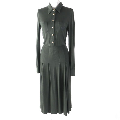 Celine 2x561453l Wool Cashmere Carriage Embroidery Gold Button Long Sleeve