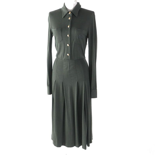 Celine 2x561453l Wool Cashmere Carriage Embroidery Gold Button Long Sleeve