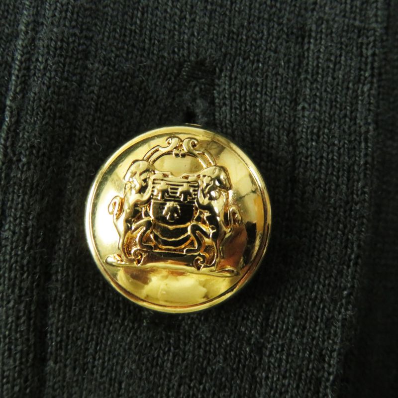 Celine 2x561453l Wool Cashmere Carriage Embroidery Gold Button Long Sleeve