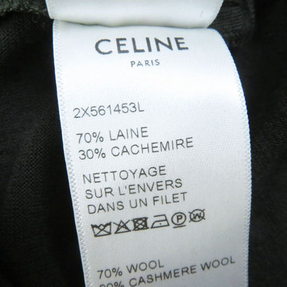 Celine 2x561453l Wool Cashmere Carriage Embroidery Gold Button Long Sleeve