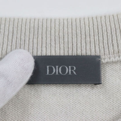 DIOR Homme 23AW 343m640at721 100% Cashmere CD Interlace Knit Sweater Grayish XS