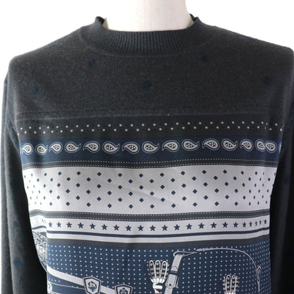 Hermes 2h2825ds Harnais DE COUR Court Saddlery Silk Cashmere Twill Laine Long