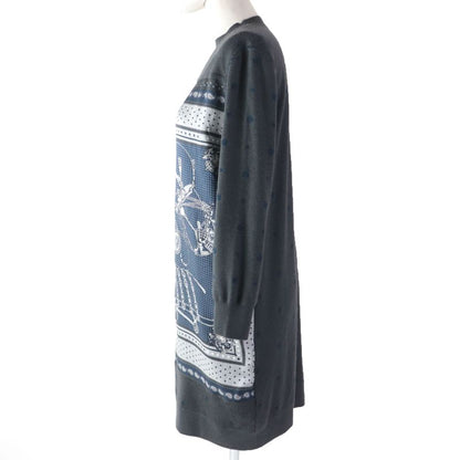 Hermes 2h2825ds Harnais DE COUR Court Saddlery Silk Cashmere Twill Laine Long