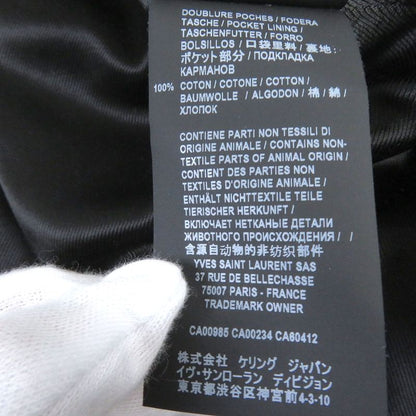 Saint Laurent Paris 2019 574784 Wool Woven Pattern Logo Button Tweed Double