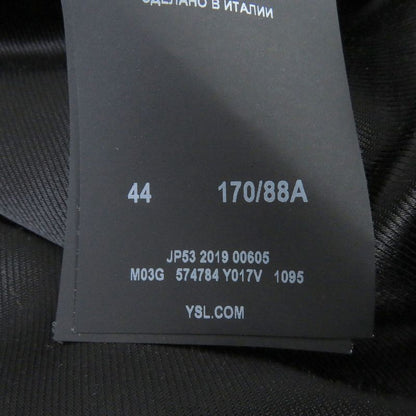 Saint Laurent Paris 2019 574784 Wool Woven Pattern Logo Button Tweed Double