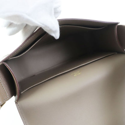 Hermes Geta Etoupe Gold Hardware Shoulder Bag Engraved B With Box And Storage