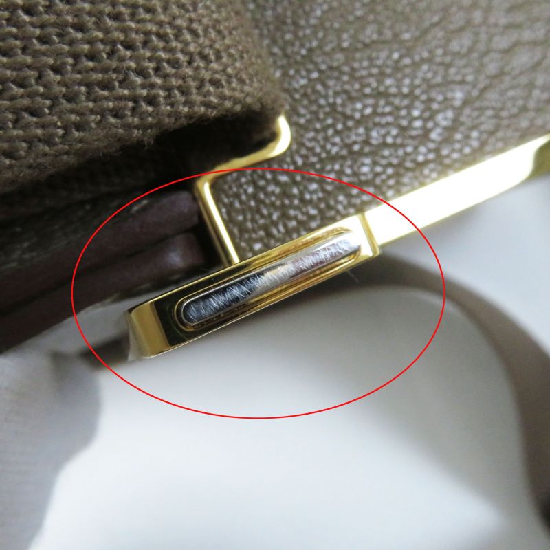 Hermes Geta Etoupe Gold Hardware Shoulder Bag Engraved B With Box And Storage