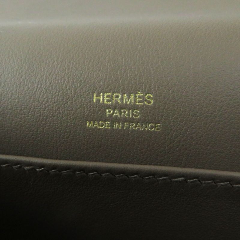 Hermes Geta Etoupe Gold Hardware Shoulder Bag Engraved B With Box And Storage