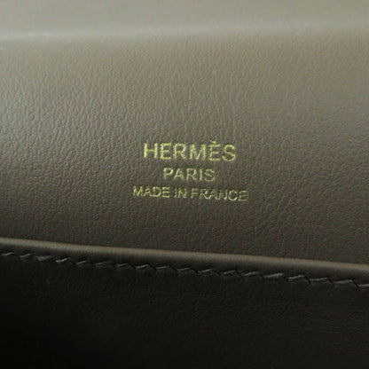 Hermes Geta Etoupe Gold Hardware Shoulder Bag Engraved B With Box And Storage