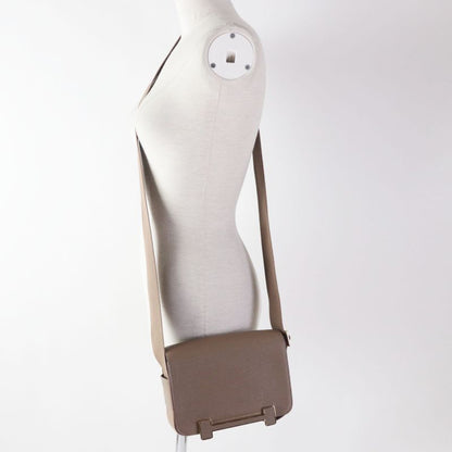 Hermes Geta Etoupe Gold Hardware Shoulder Bag Engraved B With Box And Storage