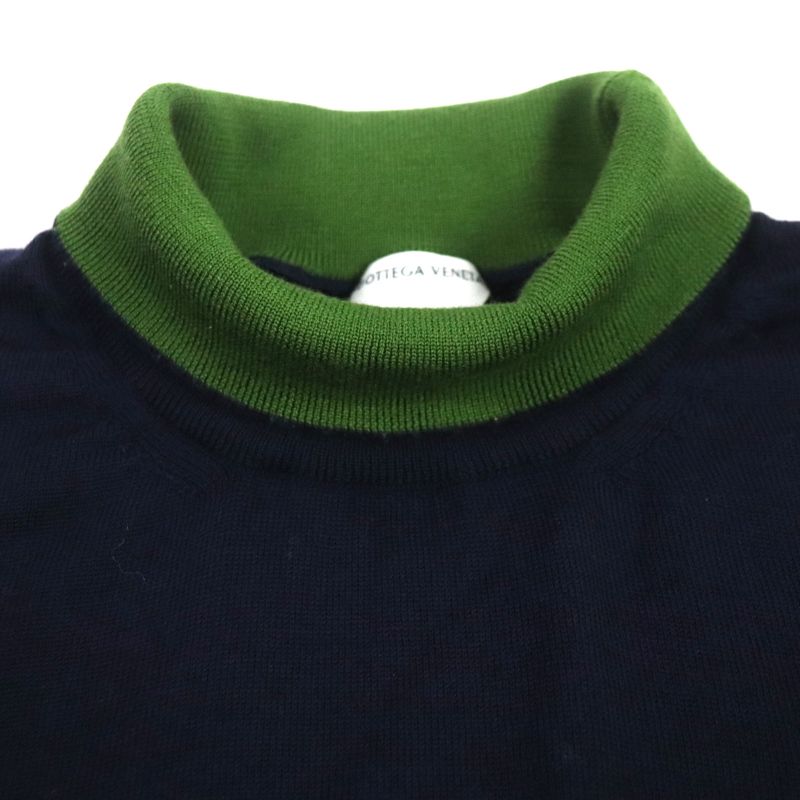  Bottega Veneta 2022 725774 100% Wool Logo Embroidery Turtleneck