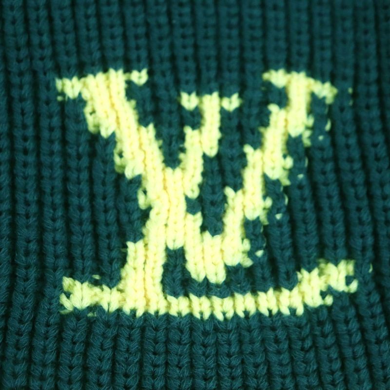  Louis Vuitton 21SS Rasta Collar Jamaica Logo Embroidered Crew Neck Knit Multi