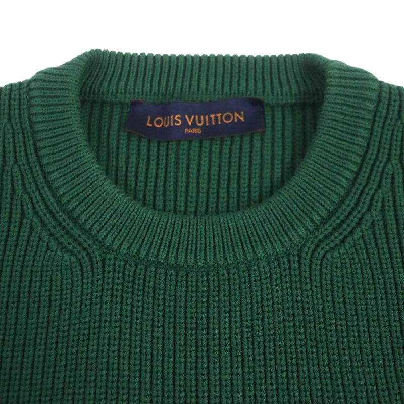  Louis Vuitton 21SS Rasta Collar Jamaica Logo Embroidered Crew Neck Knit Multi
