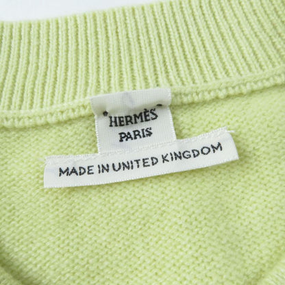 Hermes 2022 100% Cashmere Crew Neck With Serie Buttons Long Sleeves Sweater/knit