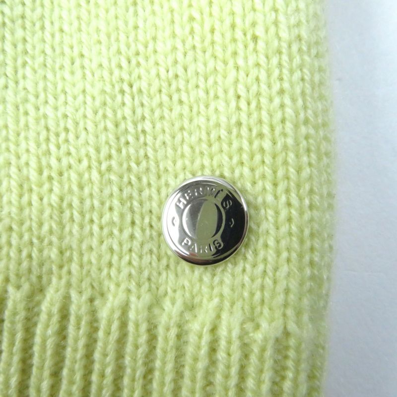 Hermes 2022 100% Cashmere Crew Neck With Serie Buttons Long Sleeves Sweater/knit