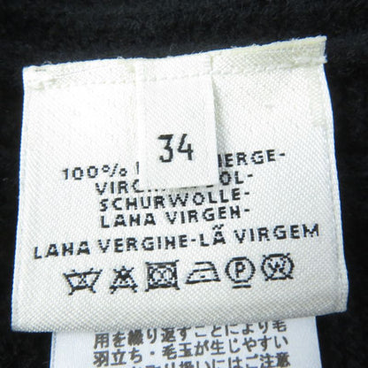 Hermes 2020 100% Wool H Pattern Knee Length Crew Neck Short Sleeves Knit Dress