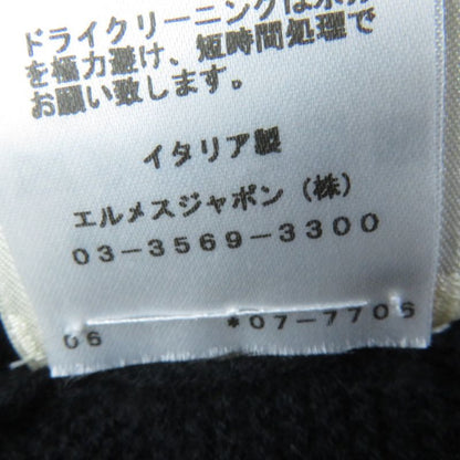 Hermes 2020 100% Wool H Pattern Knee Length Crew Neck Short Sleeves Knit Dress