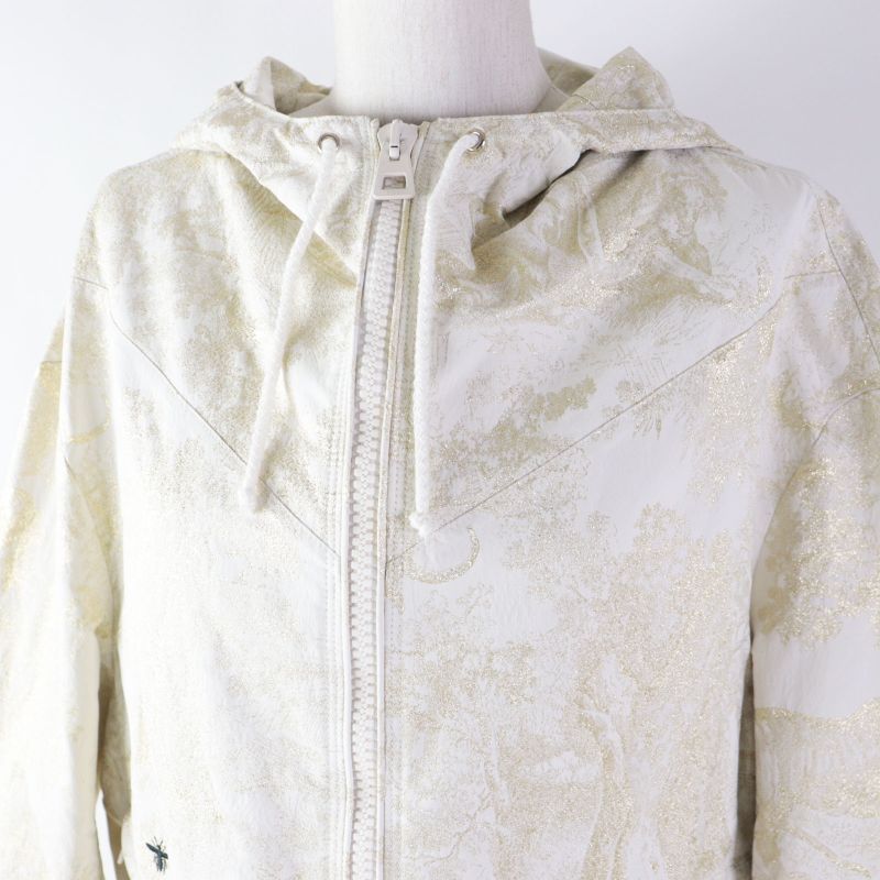 Christian DIOR 217c31a2985 Toile De Jouy Windbreaker Jacket Light Beige Gold S