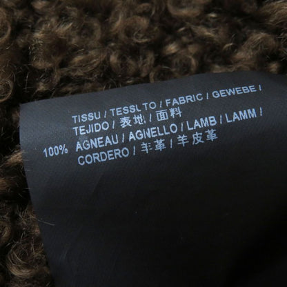 Saint Laurent Paris 442509 Super Long Mouton Coat Brown 36 Ladies