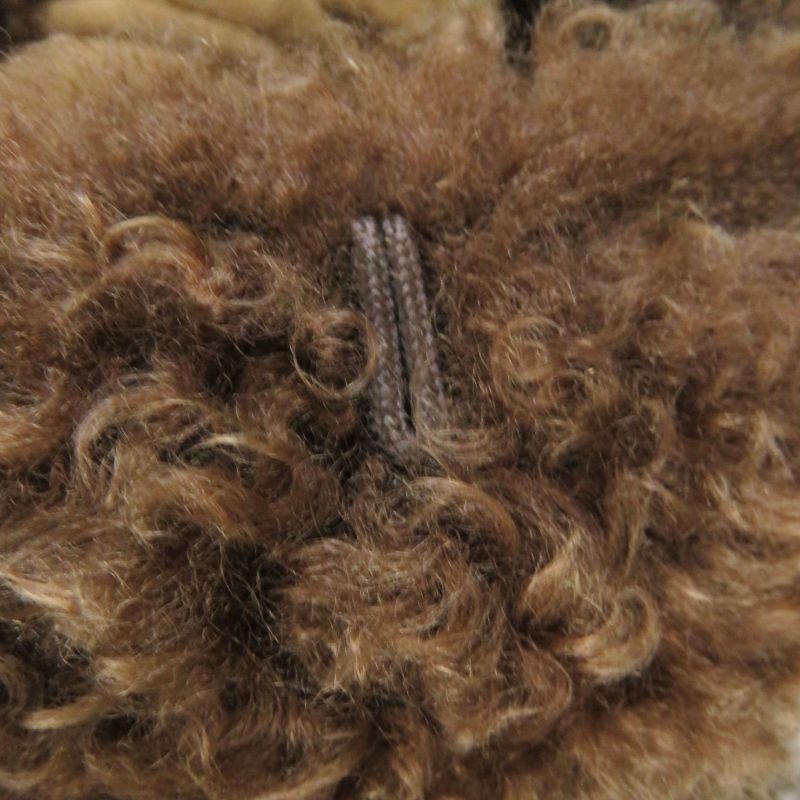 Saint Laurent Paris 442509 Super Long Mouton Coat Brown 36 Ladies