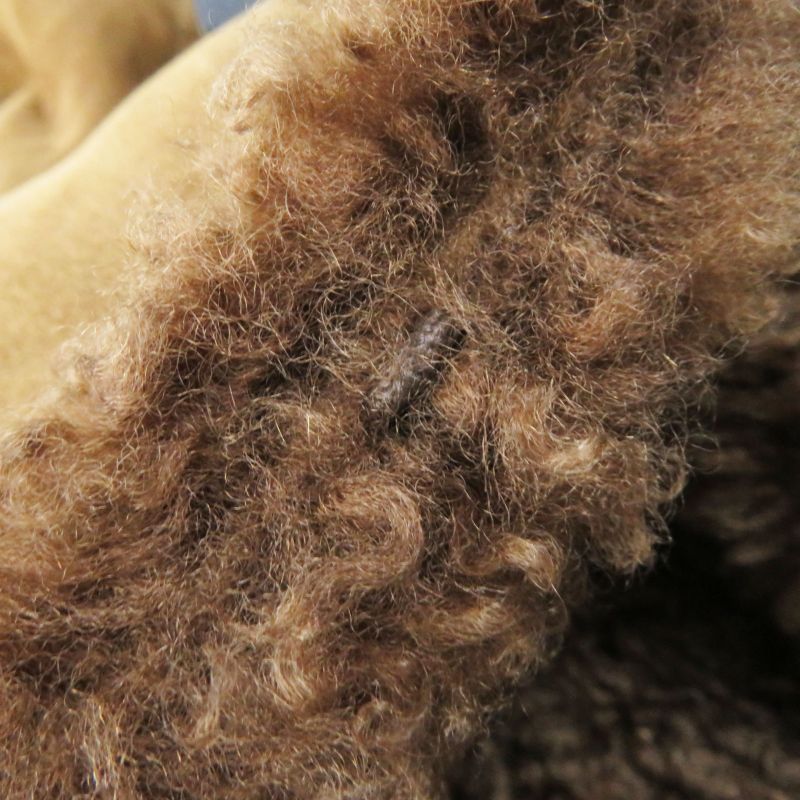 Saint Laurent Paris 442509 Super Long Mouton Coat Brown 36 Ladies