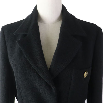 Gucci 20AW 619253 GG Button Belted Jacket Black 42 Ladies